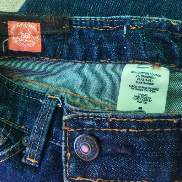 1969 Classic Straight Leg Med Wash Jeans GAP SZ 4 - Picture 7 of 8